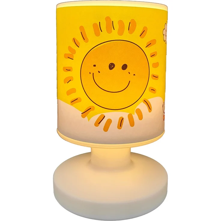 LED Akku Tischleuchte Motiv Sonne und Schmetterling per USB aufladbar, Höhe 20cm – Bild 3