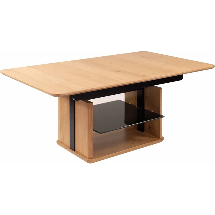 Couchtisch höhenverstellbar und ausziehbar Cissy 120x54x70 Wildeiche