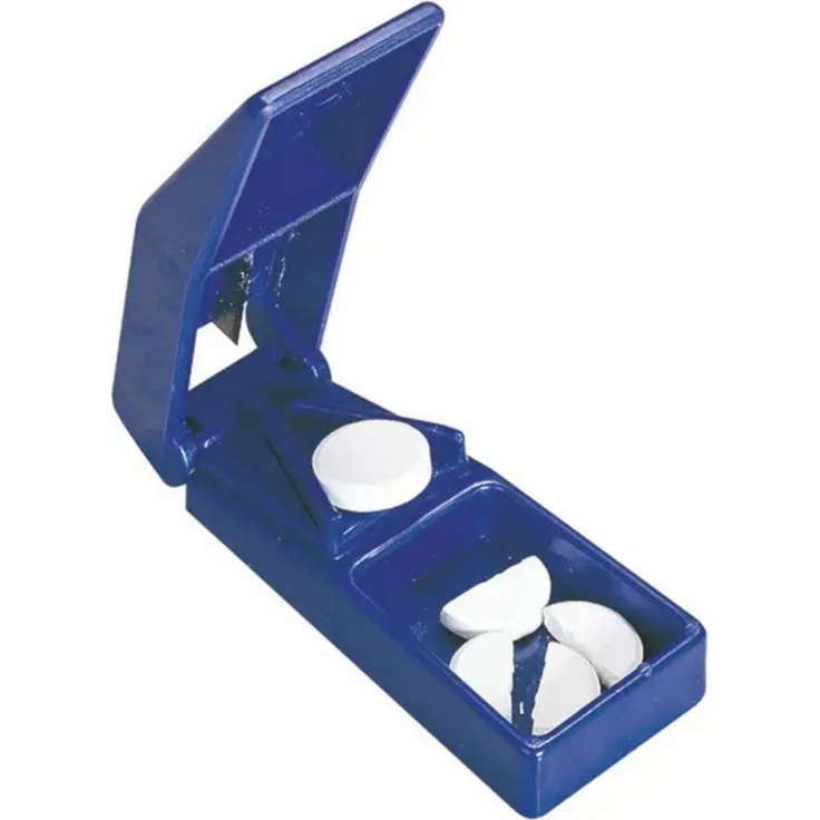DocMed Pillendose Tablettenzerkleinerer (Pillenzerkleinerer, Mit scharfer und stabiler klinge zum teilen der Tablette), erleichtert die Einnahme durch halbieren großer Tabletten