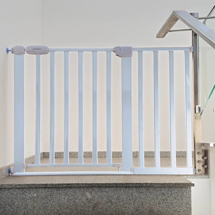 Absperrgitter Treppenschutzgitter weiß für 82-92cm Durchgang 77cm Hoch – Bild 9