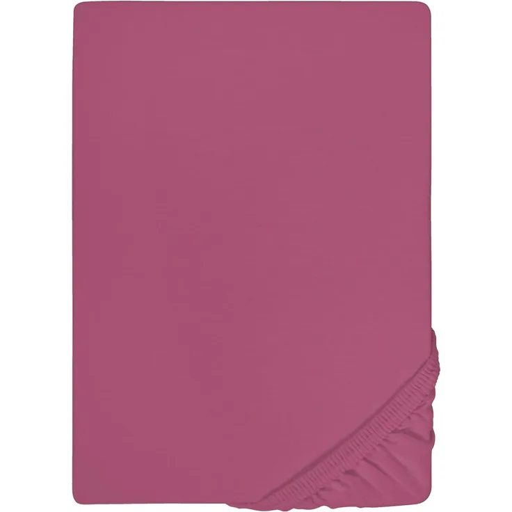 biberna Feinjersey-Spannbetttuch 0077144, brombeer, 1x 180x200 cm - 200x200 cm