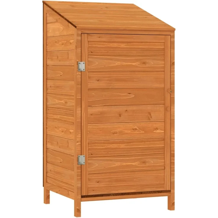 vidaXL Geräteschuppen Braun 55x52x112 cm Massivholz Tanne 152181 – Bild 1