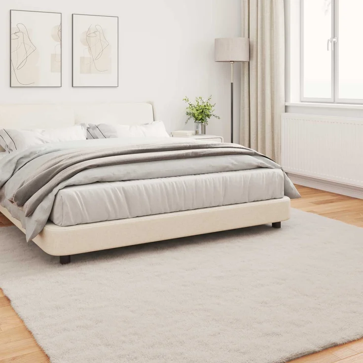 vidaXL Rutschfester Kunstfellteppich Olite Beige 200 x 200 cm 42021643 – Bild 3