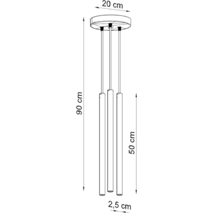 Sollux Lighting Pendelleuchten Pastelo 3P, moderne Deckenleuchte in glanzgold, 3 Lichtquellen, minimalistisch – Bild 5