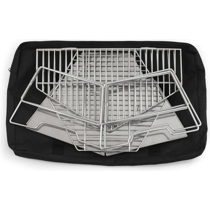 Origin Outdoors 'Hexagon' Grill- und Feuerschale, Edelstahl Silber, 45 x 52 x 22,5 cm – Bild 3