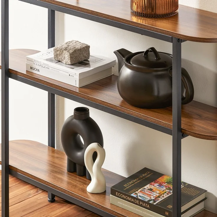 SoBuy FSB67-WS Konsolentisch Flur, Spanplatte, Melamin, Braun, 110 x 86 x 25 cm – Bild 4