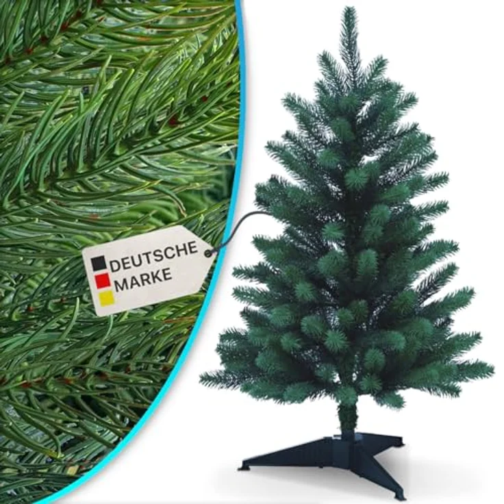 NYVI Künstlicher Weihnachtsbaum Weihnachtsbaum NYVI-Xmas Premium aus 100% Spitzguss Absolut Lebensecht, Künstlicher Tannenbaum B1 Schwer entflammbar Metallständer – Bild 2