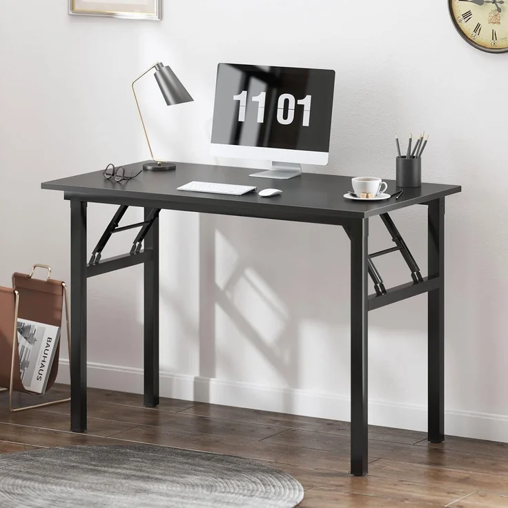 SogesHome Klapptisch Computertisch 100 x 60 x 75 cm PC Tisch Schreibtisch Bürotisch Büroarbeitsplatz für Home Office Verwendung Schreibtisch Esstisch Konferenztisch – Bild 1
