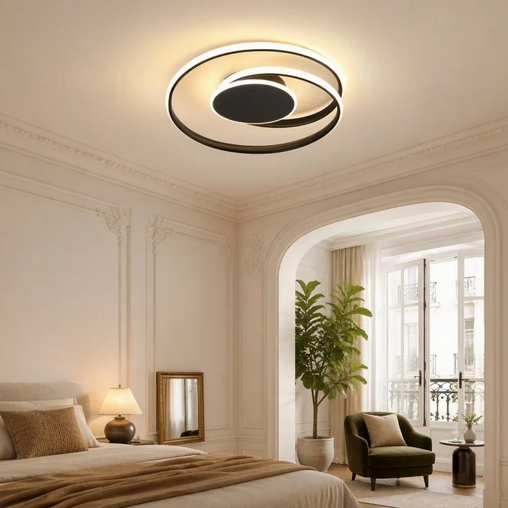 BlingBin LED Deckenleuchte 44W LED Deckenlampe, 3000K Warmweiß Modern, LED fest integriert, Tageslichtweiß, Spiralform aus verschlungenen für Wohnzimmer Küche Flur – Bild 3