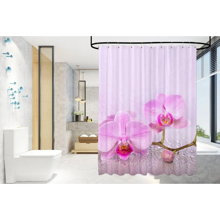 Sanilo Duschvorhang Blooming 180 x 200 cm, 100% wasserdicht, Anti-Schimmel-Effekt, hochwertige Qualität – Bild 1