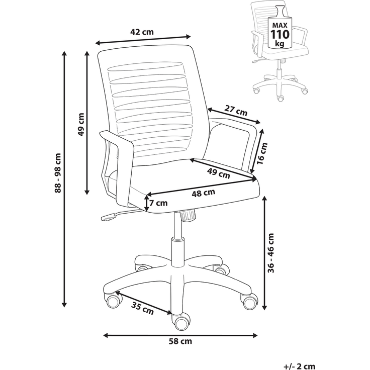 Bürostuhl RADIANT Hellgrau – Bild 2