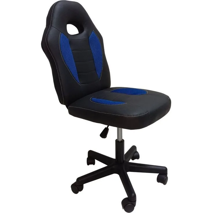 HTI-Living Schreibtischstuhl Schreibtischstuhl höhenverstellbar 360°-Drehfunktion Schwarz-Blau (Stück, 1 St)