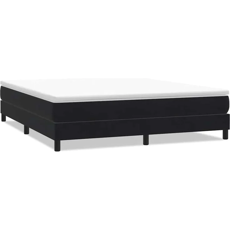 vidaXL Boxspringbett ohne Matratze Schwarz 180x210 cm Samt 3315839 – Bild 2