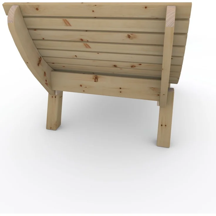 Gartenliege Relaxliege "Liege-Franzi" (Zirbe) Breite 90cm Einstiegshöhe 50cm mit Füßen – Bild 5