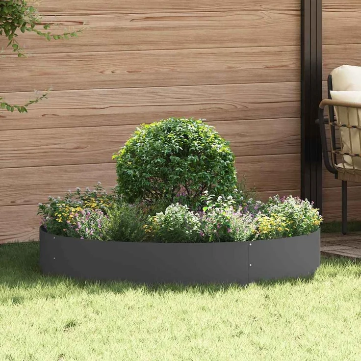 vidaXL Pflanzenring 5 pcs Schwarz 120 x 120 x 20 cm 873635 – Bild 1
