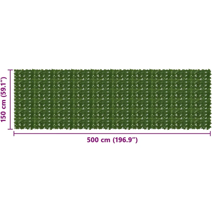 vidaXL Balkonsichtschutz mit Blättern Grün 500 x 150 cm 42040665 – Bild 5