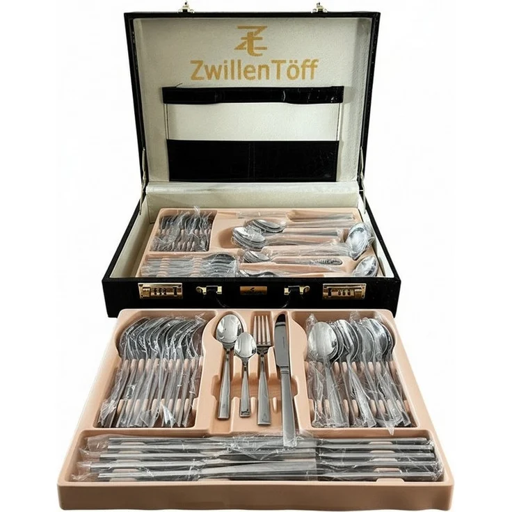 Zilner Besteck-Set 72-teiliges Besteckset Hochwertiger Edelstahl 18/10 Glänzend & Elegant (72-tlg), 12 Personen, Edelstahl 18/10 – Bild 1