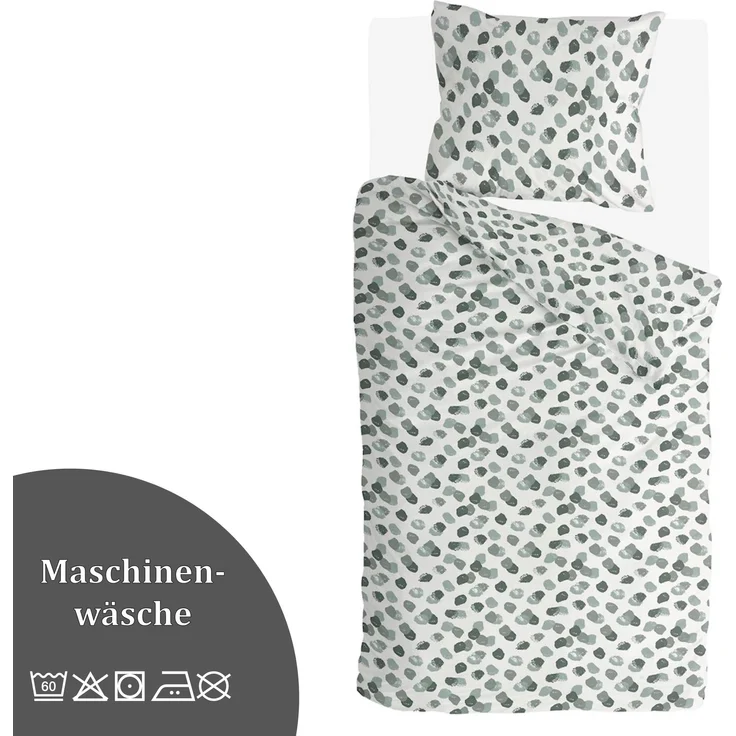 Bettwäsche-Set (135x200cm) - Byrklund Spotty Animal Green – Bild 4