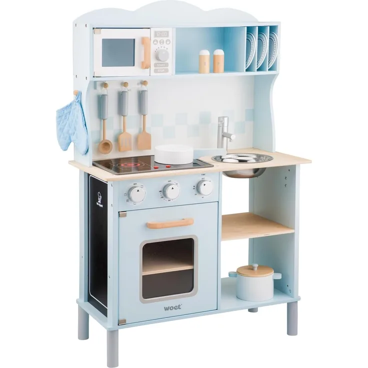 New Classic Toys 11065 Küchenzeile-Modern mit Kochfeld, Multi Color