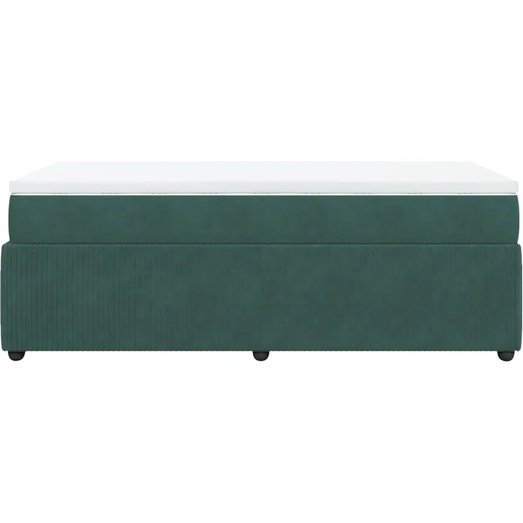 vidaXL Boxspringbett mit Matratze Dunkelgrün 100x200 cm Samt 3285623 – Bild 8