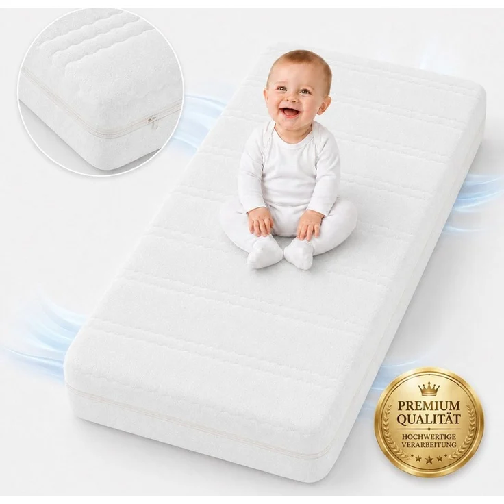 Kindermatratze Easy Active Kindermatratze – Kaltschaum mit atmungsaktivem Bezug, Best for Kids, 10 cm hoch, (1-teilig, 1-teilig), ergonomischer Kaltschaumkern für optimale Körperanpassung – Bild 1