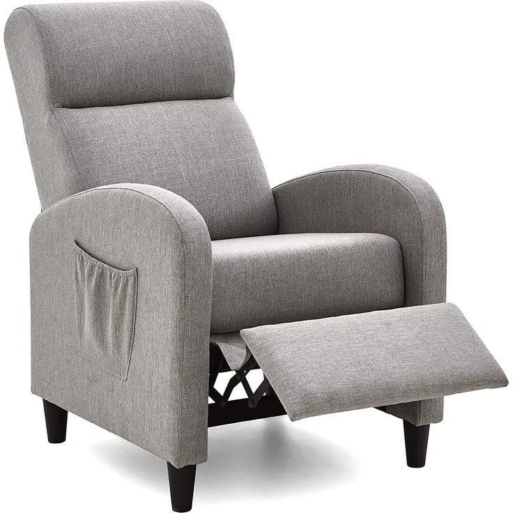 Atlantic Home Collection Relaxsessel Tom, Polyester, Grau, BxTxH: 65 x 90 x 102 cm