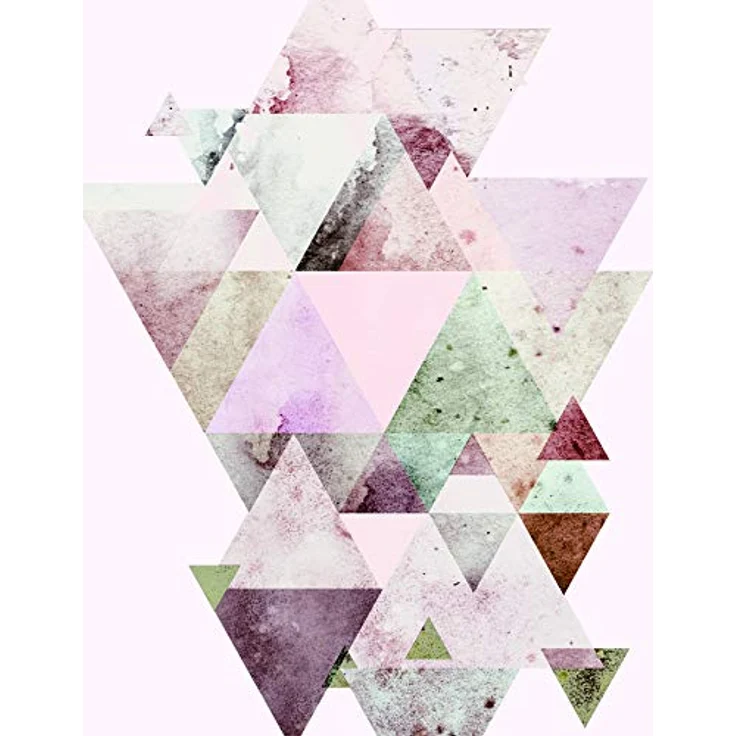 Komar Triangles Red, Wandbild ohne Rahmen, geometrisches Design, 40 x 50 cm, hochwertiger Kunstdruck aus deutschem Fotopapier – Bild 1