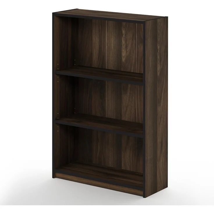 Furinno JAYA Einfaches Bücherregal, Columbia Walnut, 24. 13x62. 23x102. 36 cm – Bild 1