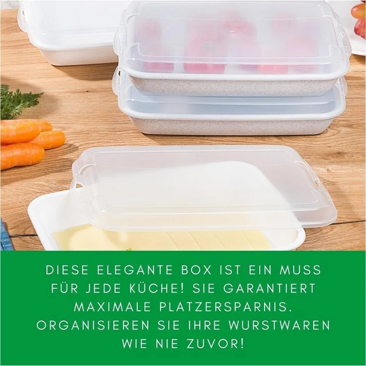 Novaliv Frischhaltedose -, (3-tlg), Aufschnittsbox – Bild 2