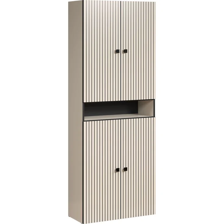 Badezimmer Hochschrank Feliz in Evoke Eiche und grau 70 x 186 cm – Bild 1
