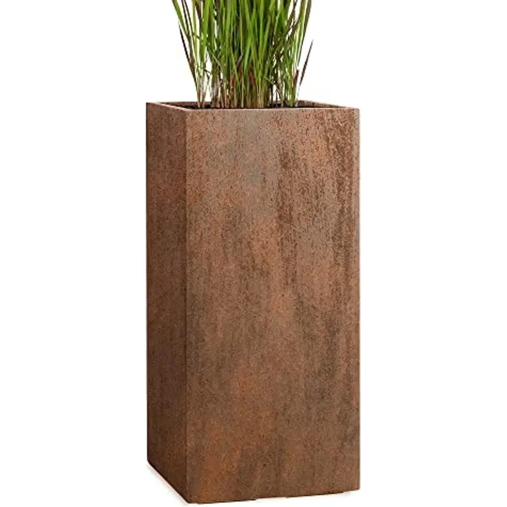 Pflanzwerk® Pflanzkübel TOWER Premium Blumenkübel Pflanzsäule Fiberglas mit Lotus-Effekt