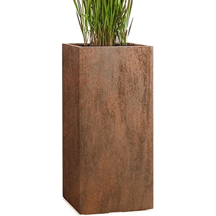 Pflanzwerk® Pflanzkübel TOWER Premium Blumenkübel Pflanzsäule Fiberglas mit Lotus-Effekt – Bild 1
