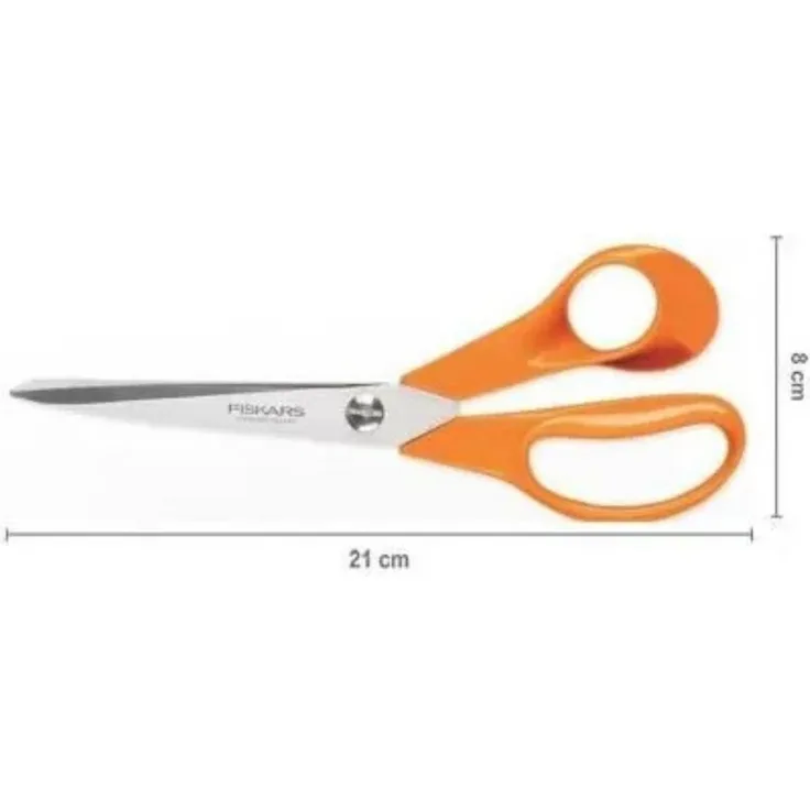 Fiskars Universalschere Fiskars Classic Universalschere 21cm, (Packung, 1-tlg, 1005148), langlebiges und vielseitiges Werkzeug zum Basteln