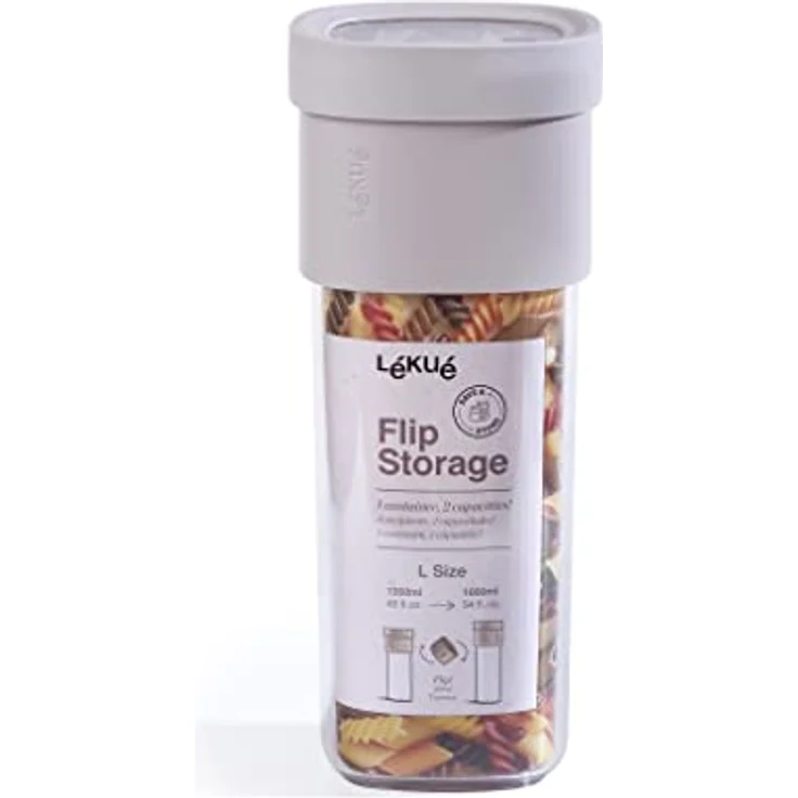 Lekue Flip Storage Beige Dosen-Set 3-tlg. 1x1600 ml & 2x850 ml – Bild 7