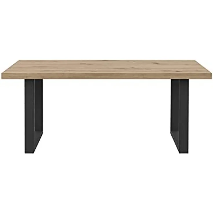 FORTE Coffee Tables Couchtisch, Holzwerkstoff, Schwarz/Braun, 110 x 45 x 60 cm