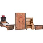 Cilek Pirate Bay Kinderzimmer 4-teilig mit Piratenbett in Schiffsform Komplettzimmer ohne Matratze