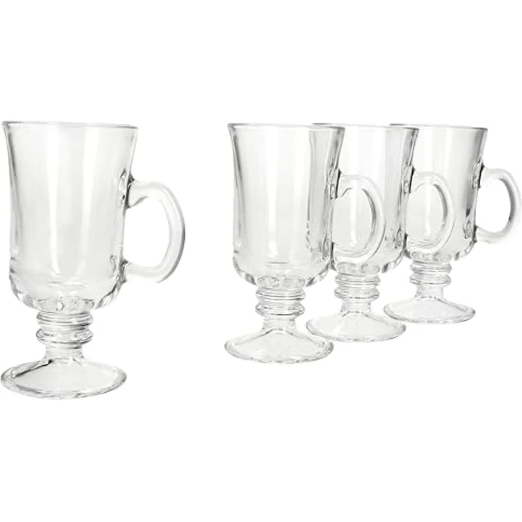MamboCat Latte-Macchiato-Glas 4x Irish Coffee Gläser mit Henkel 180ml Tee-Glas Kaffee-Gläser, Glas – Bild 2
