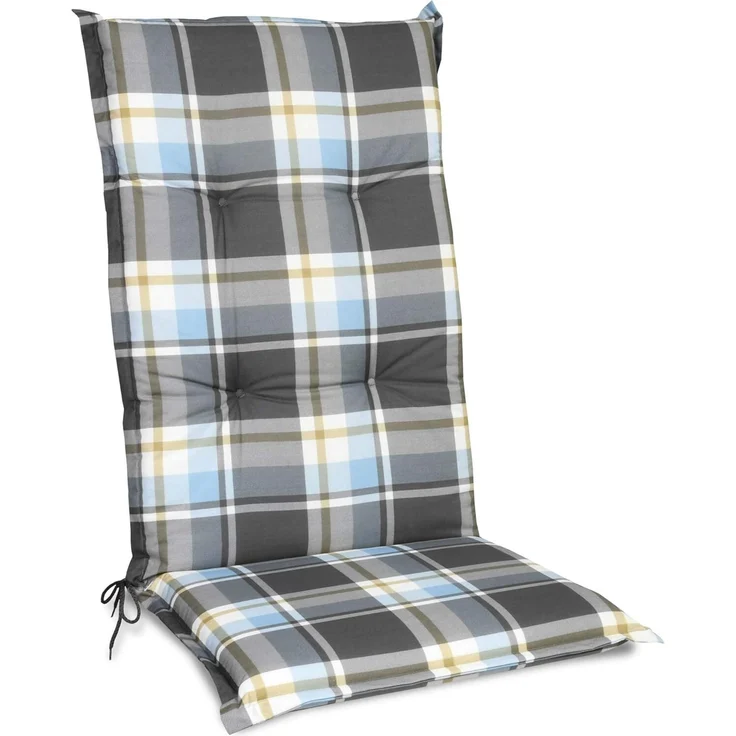 Beautissu Sunny Hochlehner Auflage 120 x 50 x 6 cm Blau