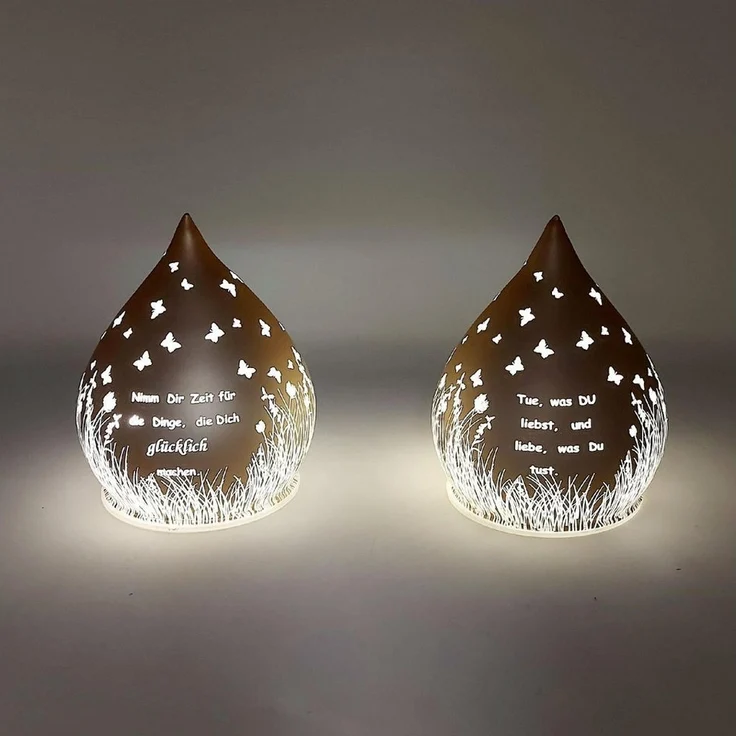 formano LED Tischleuchte Sprüche, Farbe: Orange, Motiv: Sprüche – Bild 3