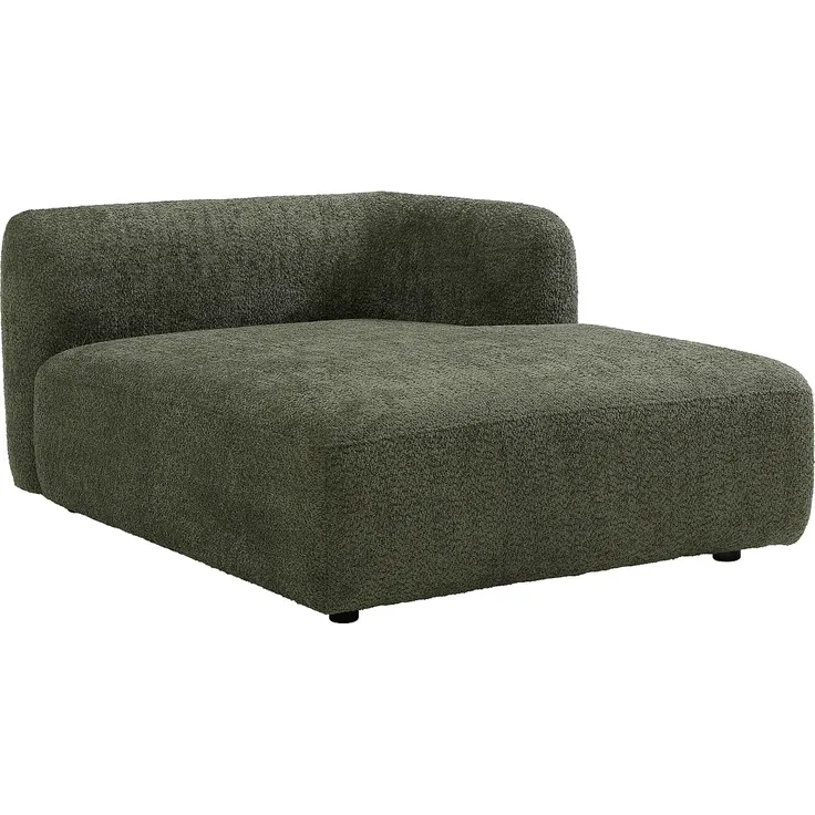 Vente-unique - DANEPI Chaise longue Stoff Grün - B 161 cm x H 69 cm x L 113 cm – Bild 2