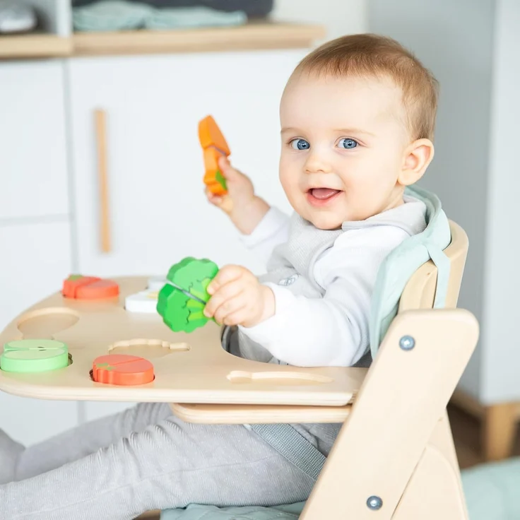roba Essbrett mit Spielelementen - Obst- und Gemüse zum Spielen - Holz natur – Bild 12