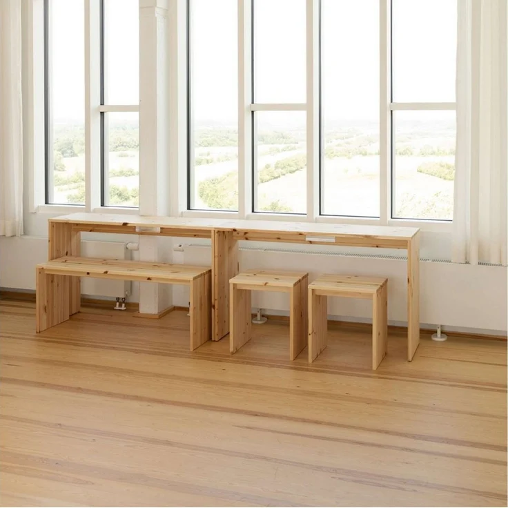 Karup Design Essbank Join-In Bench, stabile Sitzbank, aus FSC®-Massivholz, minimalistisches Design, langlebig, flexibel, vielseitig éinsetzbar – Bild 2