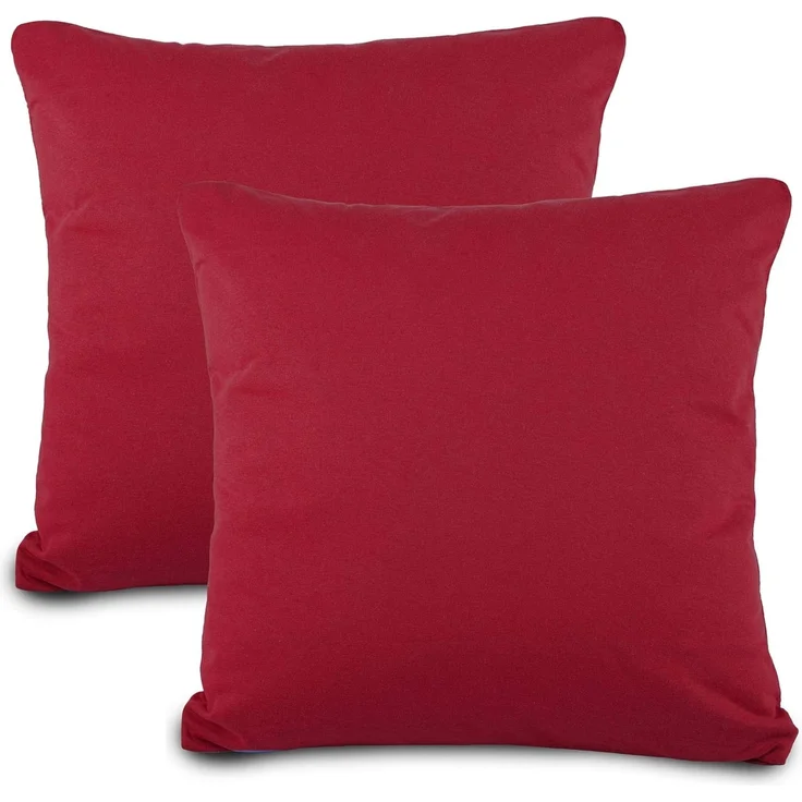 CelinaTex Kissenbezüge BeNature Kissenbezüge Kissenhüllen Jersey 2er Set 40x40 bordeaux
