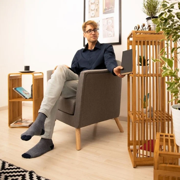 Relaxdays Bambus Regal mit Ablagen – Bild 3
