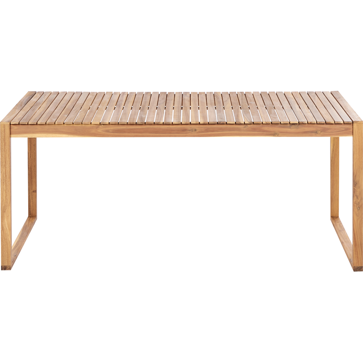 Beliani 'SASSARI II' Essgruppe für 6 Personen, Akazienholz Heller Holzfarbton, 180x90x75 cm – Bild 5