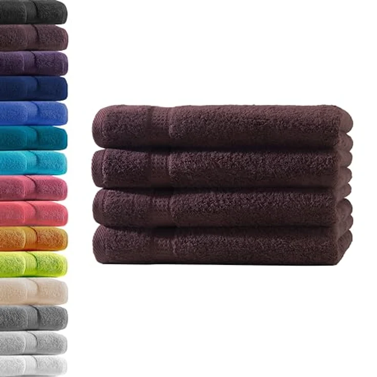Hometex Premium Textiles Handtuch in Premium Qualität 500 g/m², Feinster Frottier-Stoff 100% Baumwolle, 4x Handtuch, weich, saugfähig, extra schwer & flauschig – Bild 2