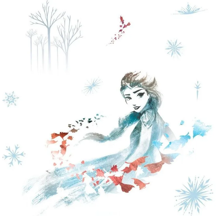 RoomMates Wandsticker DISNEY Frozen II Elsa Wasserfarben