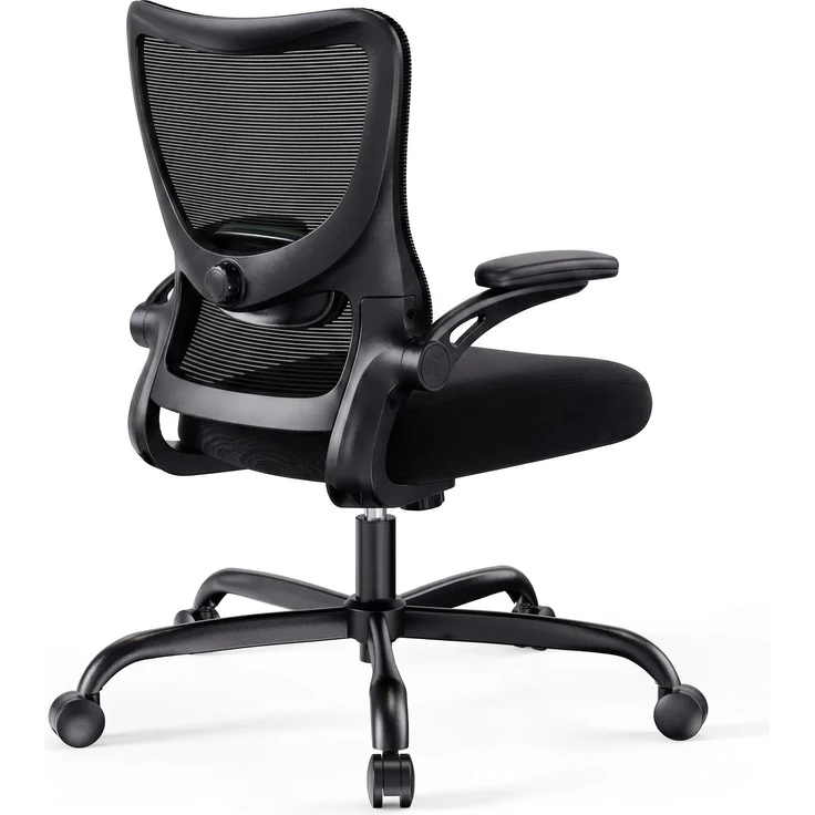 Marsail Bürostuhl Ergonomisch Schreibtischstuhl hat Verstellbarer Lordosenstütze Kopfstütze und Armlehne Höhenverstellung und Wippfunktion