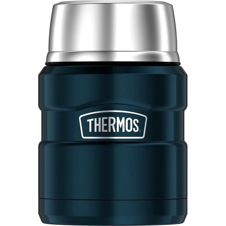 THERMOS STAINLESS KING Thermobehälter für Essen ice grey 0,47l - Edelstahl, absolut dicht, hält Speisen 9h heiß & 14h kalt, mit klappbarem Löffel, BPA-frei – Bild 2