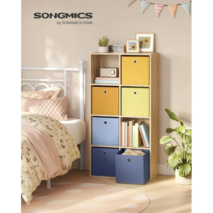 Aufbewahrungsbox, 6er Set, Ordnungsboxen, geruchsneutral, Faltbox, 30 x 30 x 30 cm, Stoffbox, für Würfelregal, Organizer bunt – Bild 2